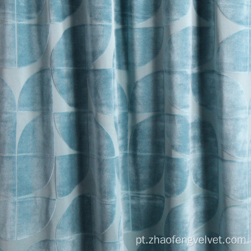 Tecido de cortina de veludo de tricô 100% de poliéster Jacquard